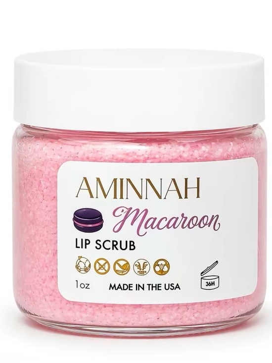 Aminnah Other - Macaroon Pink Lip Scrub - Exfoliating Lip Aminnah